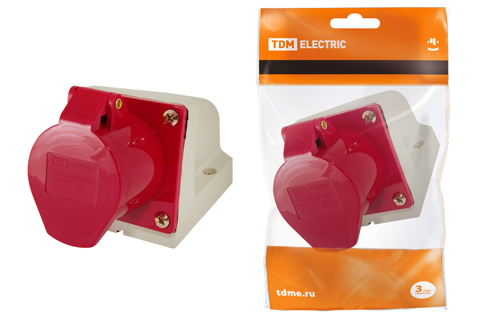 Розетка 115 стационарная 3Р+РЕ+N 16А 380В IP44 TDM SQ0602-0003