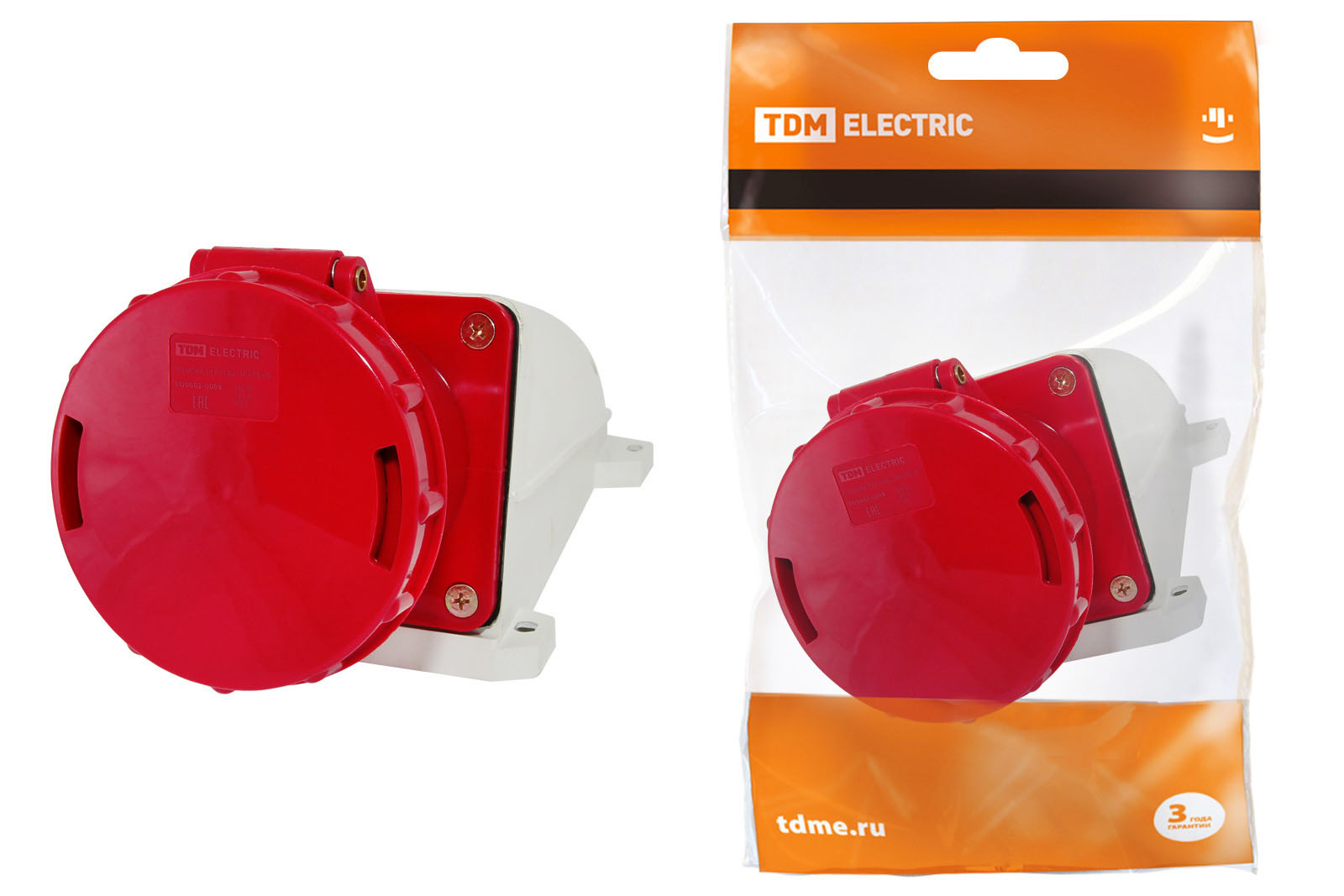 Розетка 145 стационарная 3Р+РЕ+N 125А 380В IP54 TDM SQ0602-0009