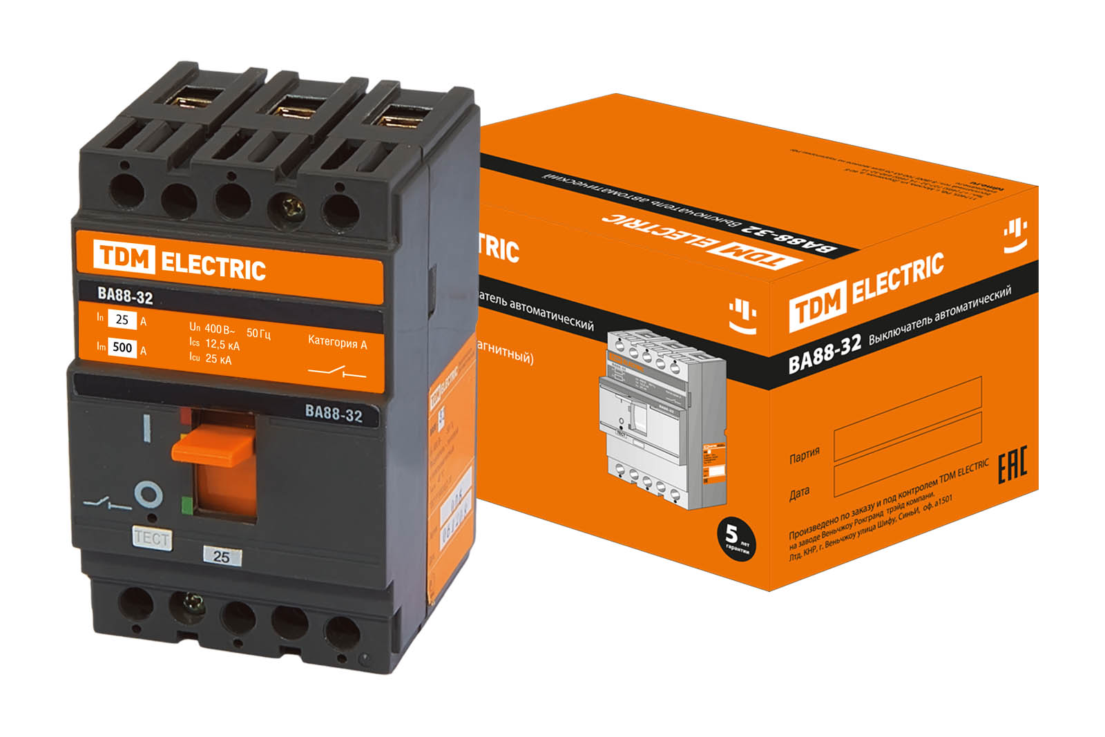 ВА88-32 3Р  25А 25кА TDM SQ0707-0002