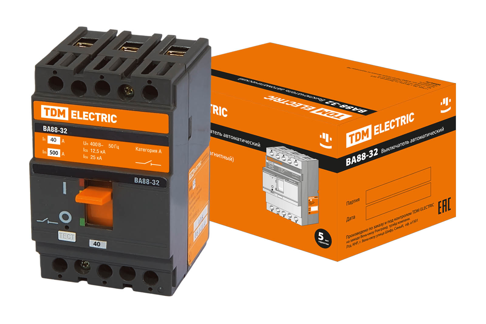 ВА88-32 3Р  40А 25кА TDM SQ0707-0004