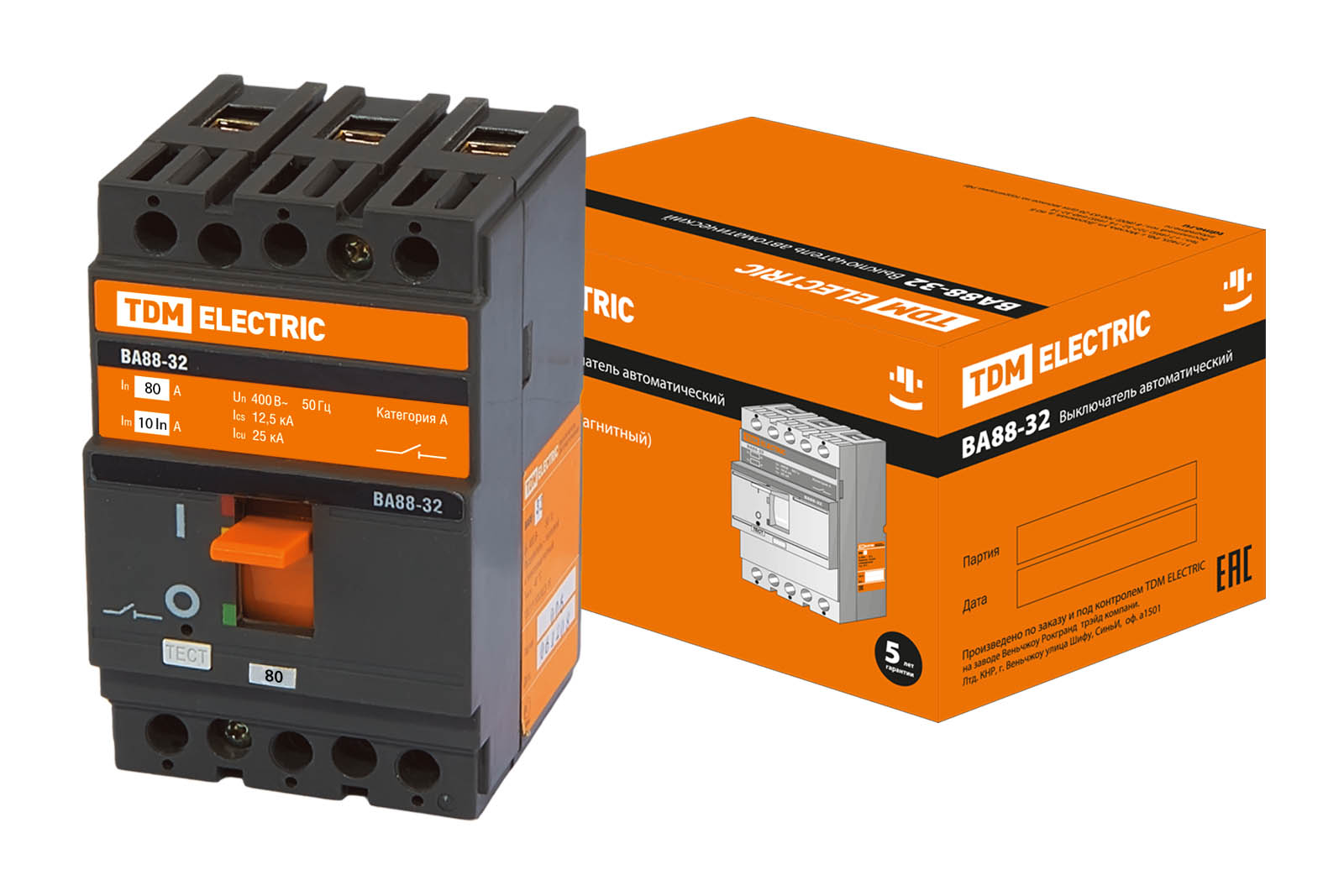 ВА88-32 3Р  80А 25кА TDM SQ0707-0007