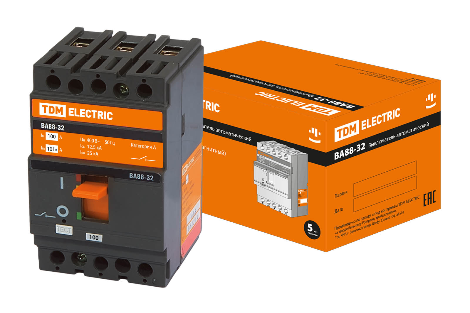 ВА88-32 3Р 100А 25кА TDM SQ0707-0008