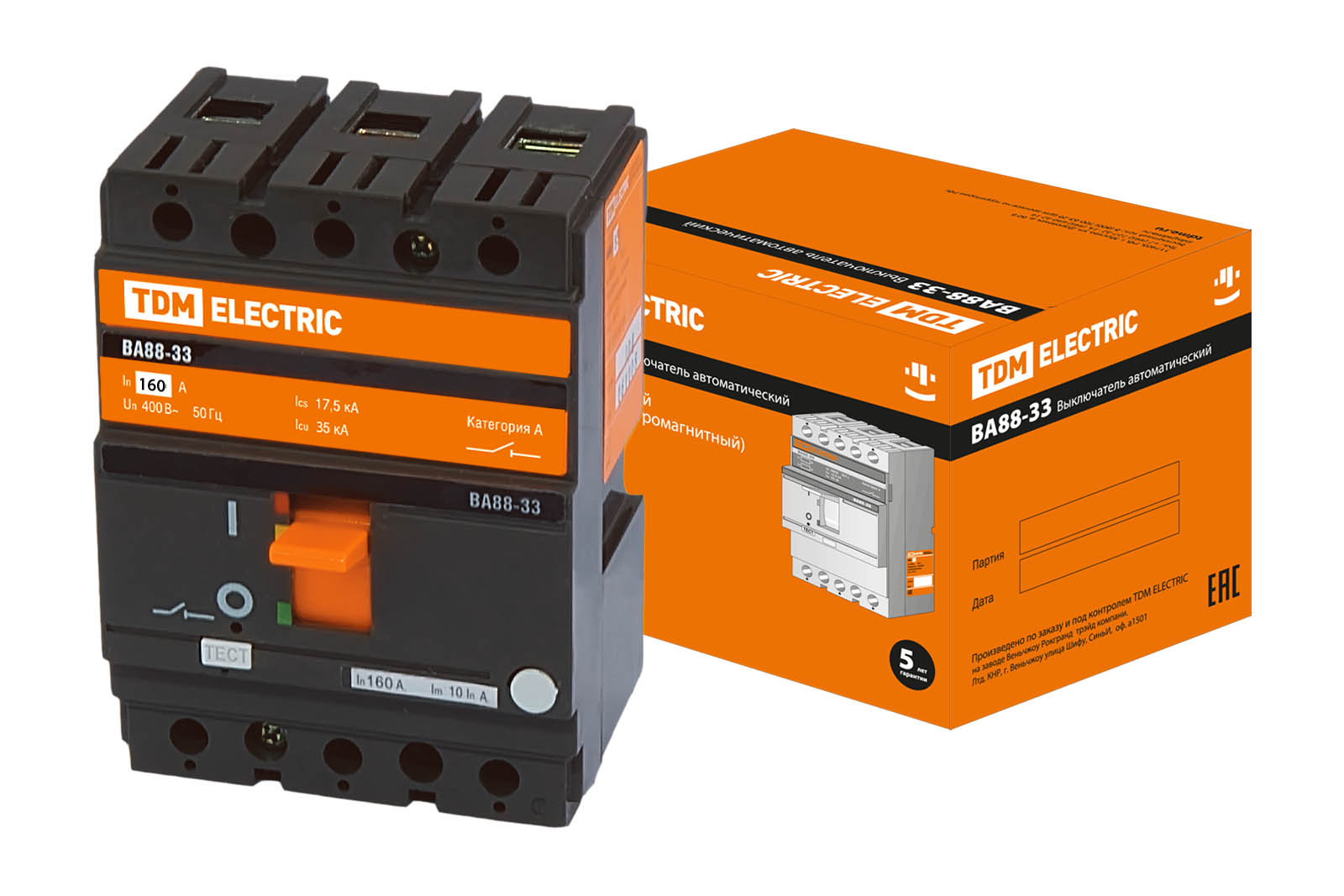 ВА88-33 3Р 160А 35кА TDM SQ0707-0013