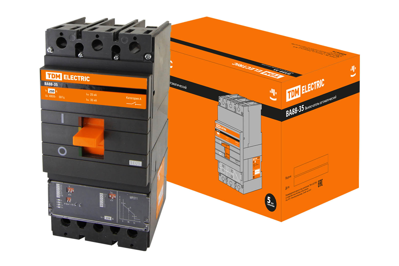 ВА88-35 3Р 250А 35кА с эл. расц.TDM SQ0707-0096