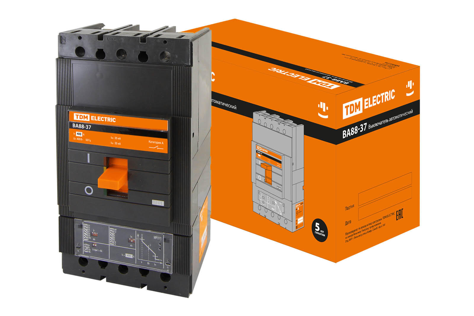 ВА88-37 3Р 400А 35кА с эл. расц. TDM SQ0707-0097