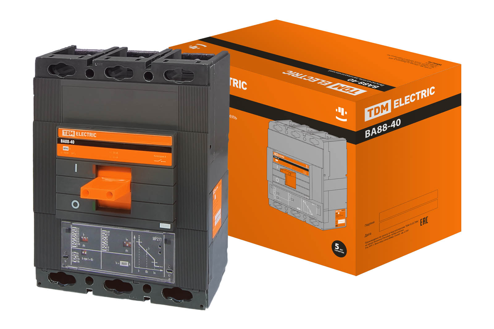 ВА88-40 3Р 800А 35кА с эл. расц. TDM SQ0707-0098
