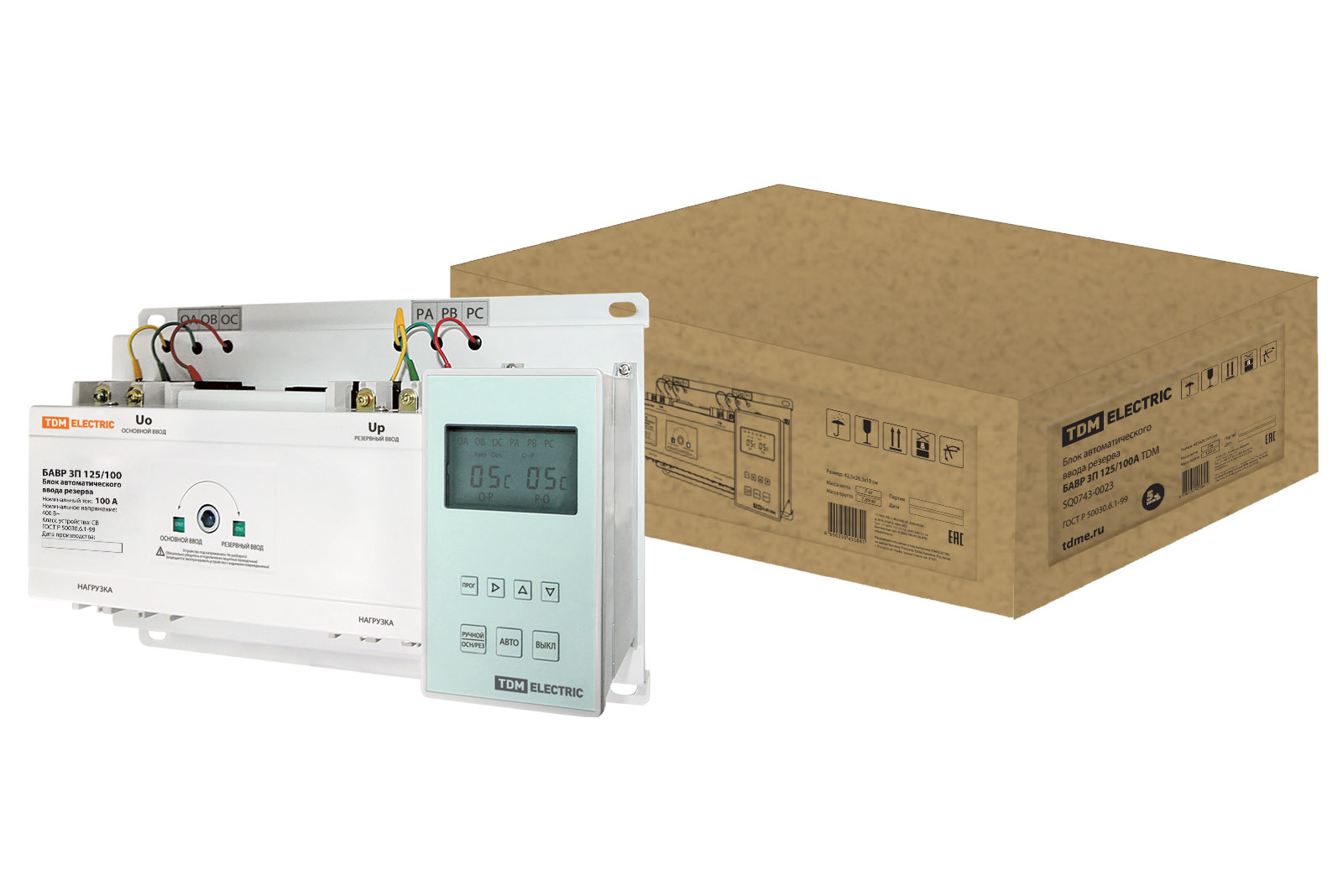 Блок автоматического ввода резерва БАВР 3П 125/100А TDM SQ0743-0023