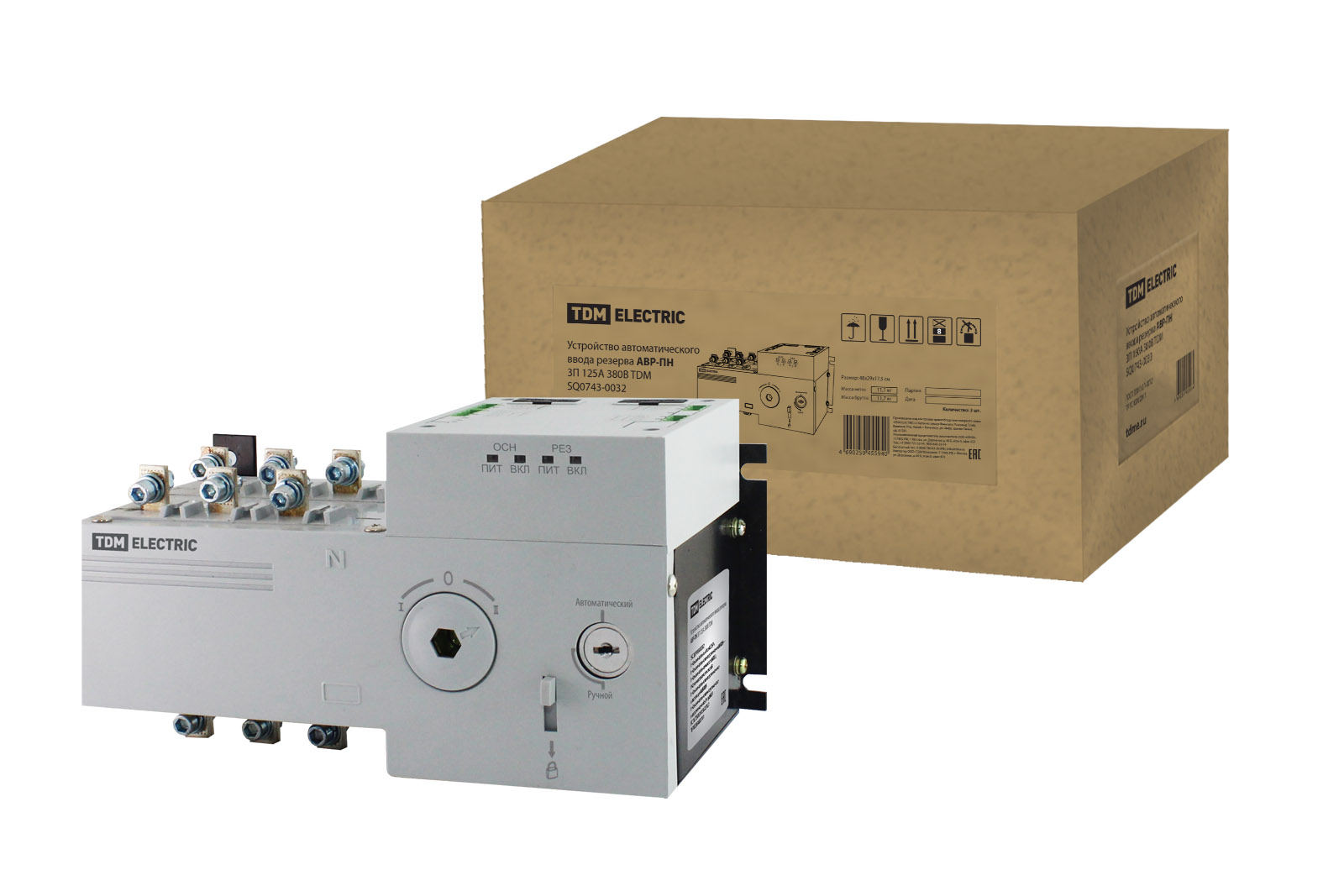 Устройство автоматического ввода резерва АВР-ПН 3П 125А 380В TDM SQ0743-0032