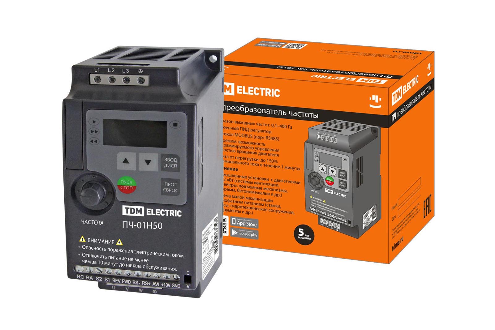 Преобразователь частоты ПЧ-01H50 230В 1,5кВт TDM SQ0749-0002