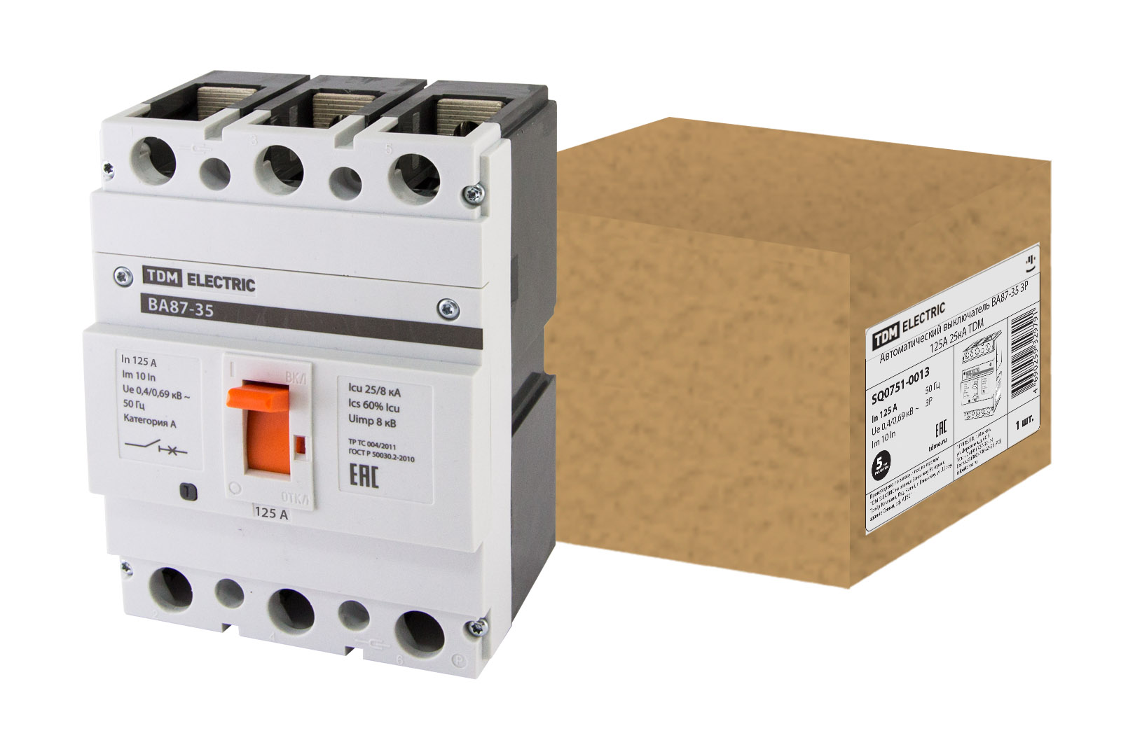 ВА87-35 3Р  125А 25кА TDM SQ0751-0013