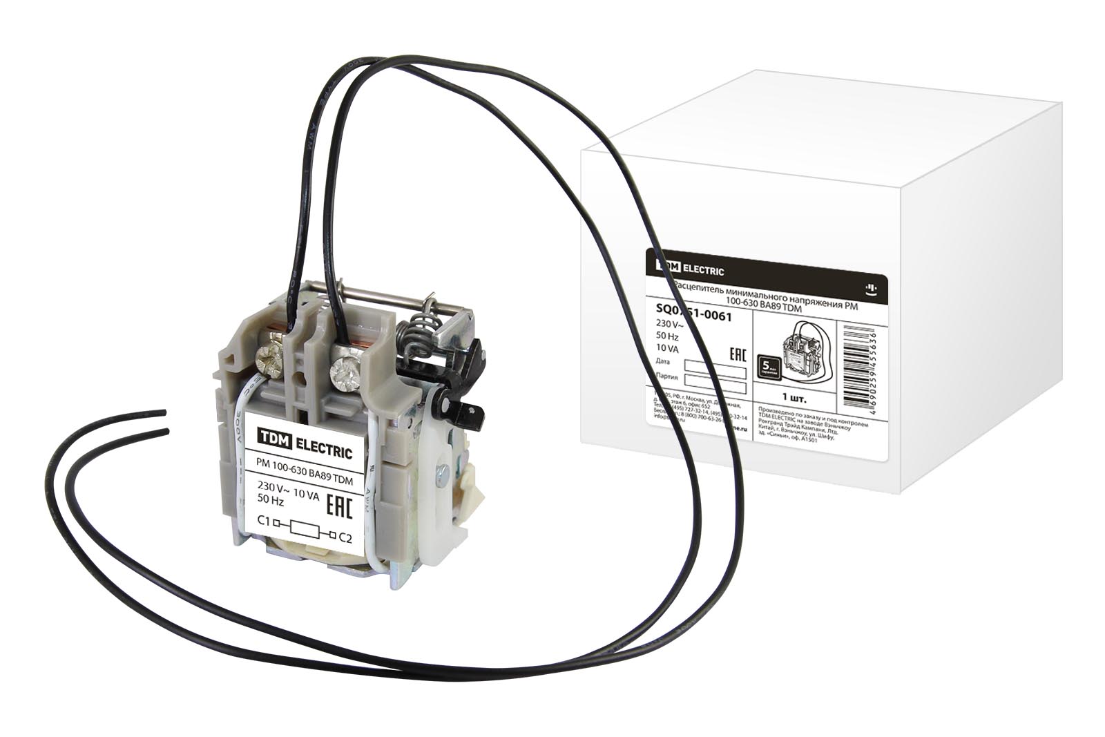 Расцепитель минимального напряжения РМ 100-630 ВА89 TDM SQ0751-0061