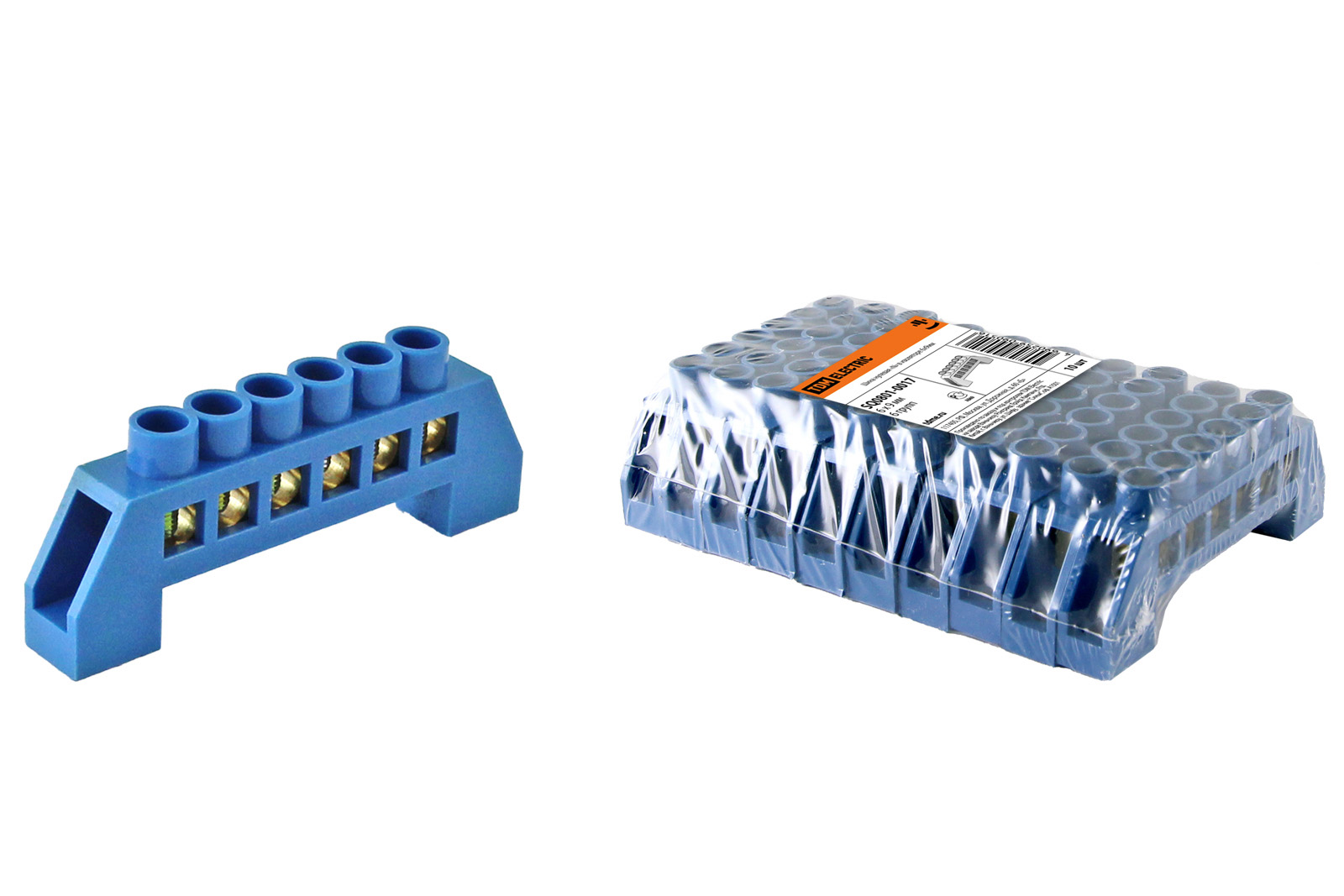 "Шина ""N"" нулевая в изоляторе 6х9мм 6 групп TDM" SQ0801-0017