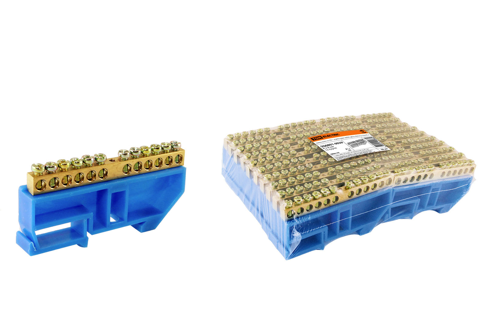 "Шина ""N"" нулевая с изолятором на DIN-рейку 6x9мм стойка бол. 12 групп TDM" SQ0801-0029