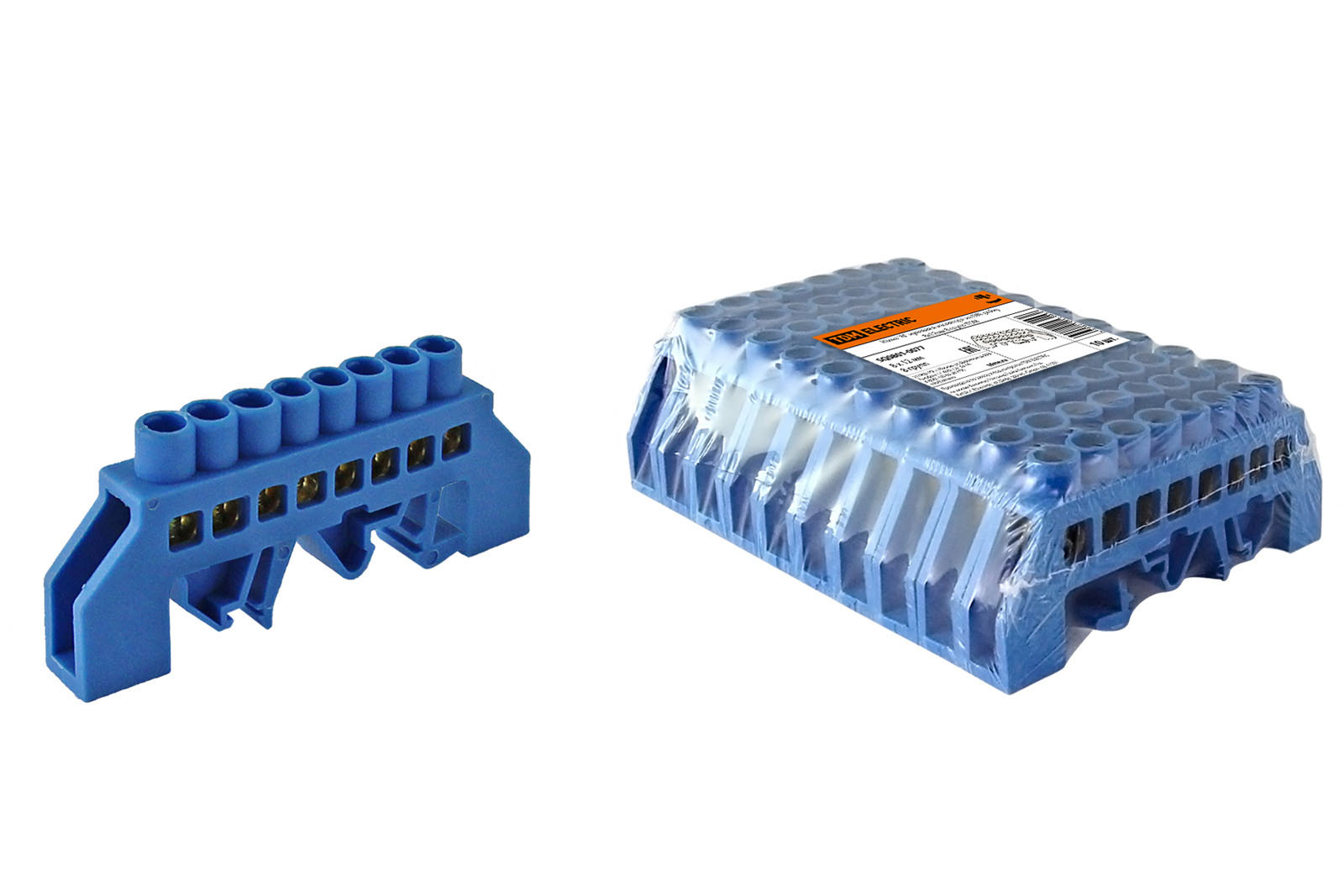 "Шина ""N"" нулевая в изоляторе на DIN-рейку 8x12мм 8 групп TDM" SQ0801-0077