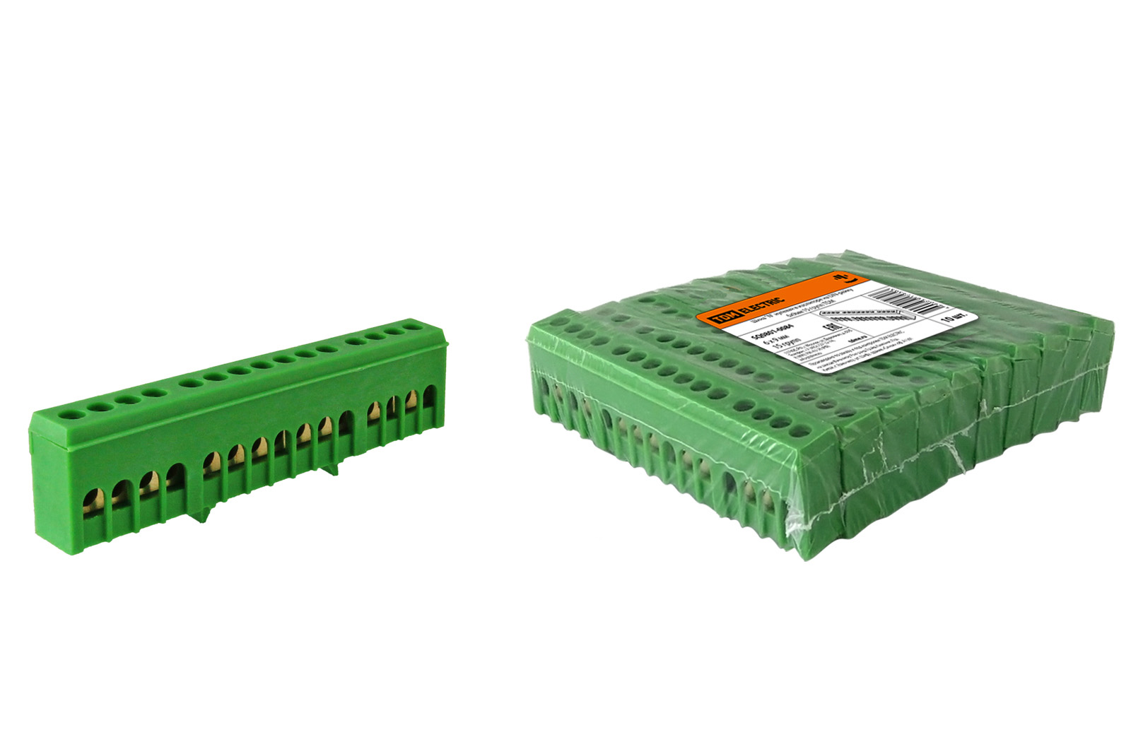 "Шина ""N"" нулевая в изоляторе на DIN-рейку 6x9мм 15 групп TDM" SQ0801-0084