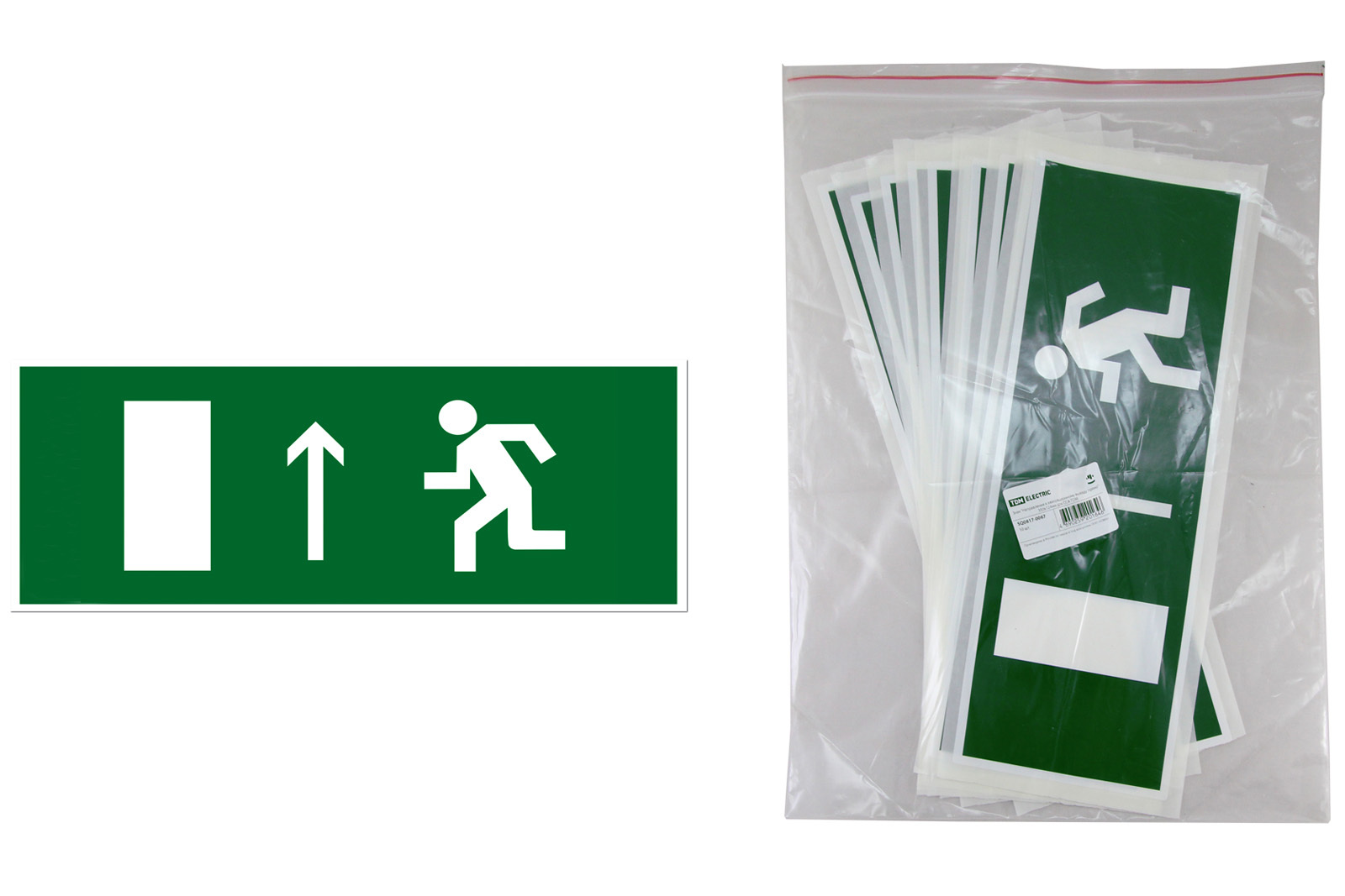 "Знак ""Направление к эвакуационному выходу прямо"" 350х124мм для ССА TDM" SQ0817-0067