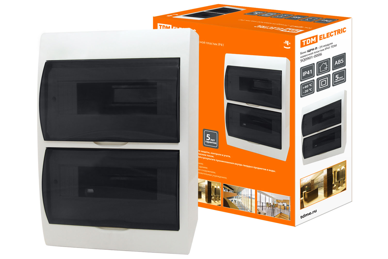 Бокс ЩРН-П-24модуля навесной пластик IP41 TDM SQ0901-0006