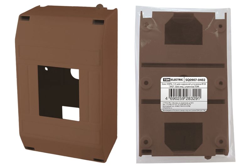 "Бокс КМПн 1/4 для наружной установки IP20 ""ЭКО"" (бук) инд. штрихкод TDM" SQ0907-0402