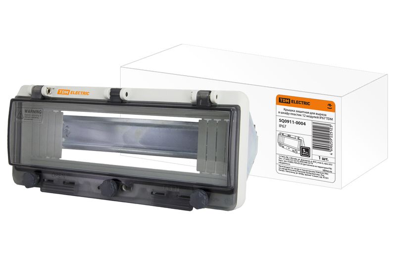 Крышка защитная для выреза в шкафу пластик 12 модулей IP67 TDM SQ0911-0004