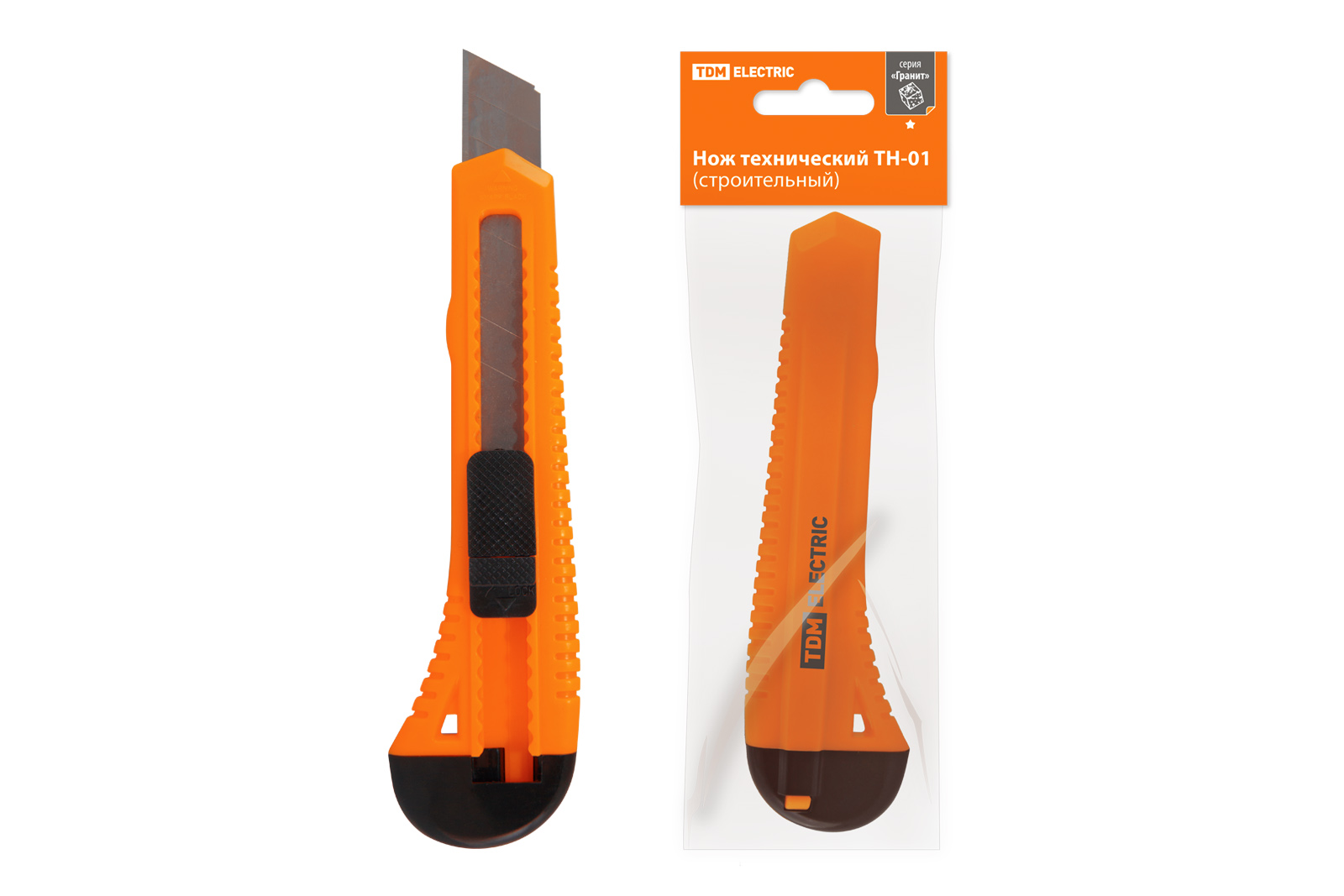 "Нож технический (строительный), ТН-01, 18 мм, серия ""Гранит"" TDM" SQ1033-0101