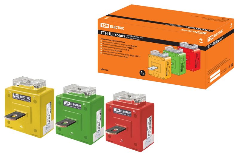 ТТН-Ш 600/5-5VA/0,5 (3 шт., color, акционный) TDM SQ1101-0208