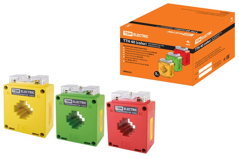 ТТН  40/400/5-5VA/0,5 (3 шт., color, акционный) TDM SQ1101-0215