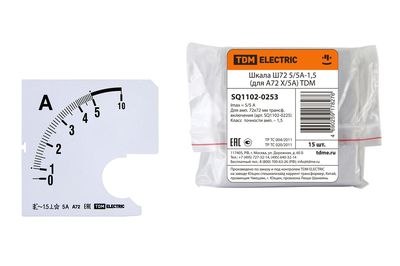Шкала Ш72  400/5А-1,5 (для А72 Х/5А) TDM SQ1102-0199