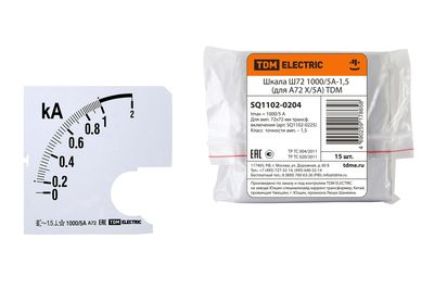 Шкала Ш72 1000/5А-1,5 (для А72 Х/5А) TDM SQ1102-0204