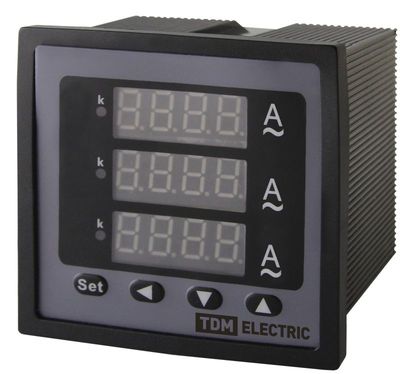 Цифровой амперметр ЦП-А72х3 0-50кА-0,5-Р (трехфазный) TDM SQ1102-0522