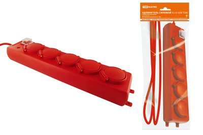 Удлинитель силовой Уз16-05В TDM (с крышками IP44, выключатель, 5 мест/20м КГ 3х1,5) SQ1302-0024