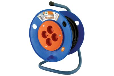 Удлинитель на катушке силовой народный 4 гнезда ПВС 3500 Вт с/з, 20м SQ1307-0521