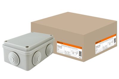 Распаячная коробка ОП 120х80х50мм, крышка, IP55, 6 вх. TDM SQ1401-0105