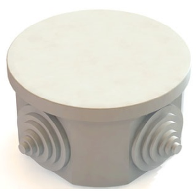 Распаячная коробка ОП D80х35мм, IP42, 3-х рожковая, белая TDM SQ1401-4004