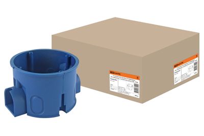 Установочная коробка СП D68х45мм, без саморезов, стыковочные узлы, IP20, TDM SQ1402-0033