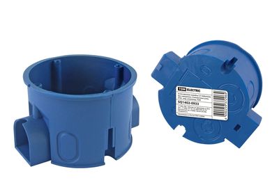 Установочная коробка СП D68х45мм, без саморезов, стыковочные узлы, IP20,  инд. штрихкод, TDM SQ1402-0933