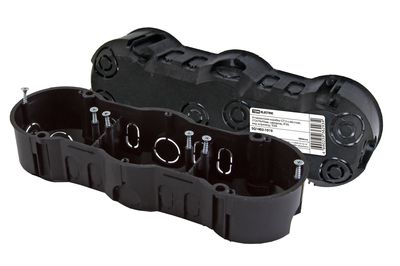 Установочная коробка СП 3-х местная, 212х70х45мм, саморезы, IP20, инд. штрихкод, TDM SQ1402-1919