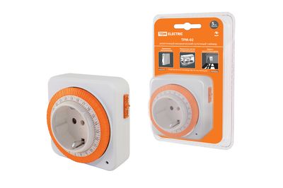 Таймер розеточный ТРМ-02-15мин/24ч-16А (суточный, квадратный) TDM SQ1506-0003