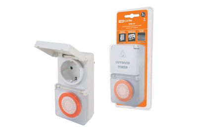Таймер розеточный ТРМ-03-30мин/24ч-16А-IP44 (суточный, защита от влаги) TDM SQ1506-0004