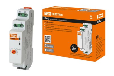 РИО-2 реле импульсное освещения (бистабильное, с тайм. 1-12 мин, 230В) TDM SQ1510-0002