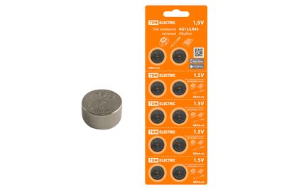 Элемент питания AG12/LR43 Alkaline 1,5V BP-10 TDM SQ1702-0046