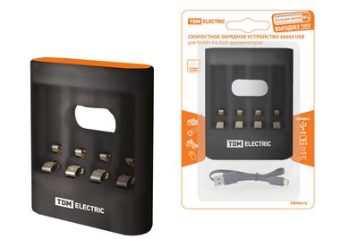 Зарядное устройство 36044 (3600 mA 4 слота АА/ААА 4 кан.USB) TDM SQ1702-0100