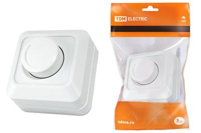 "Светорегулятор поворотный RL 600Вт IP20 белый ""Ладога"" TDM" SQ1801-0109