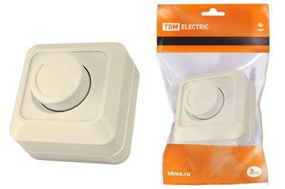 "Светорегулятор поворотный RL 600Вт IP20 сл. кость ""Ладога"" TDM" SQ1801-0209