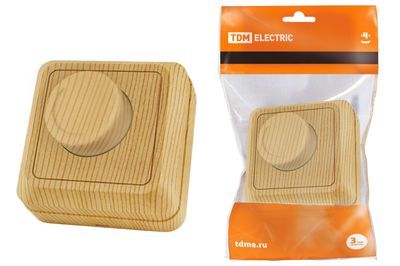 "Светорегулятор поворотный RL 600Вт IP20 сосна ""Ладога"" TDM" SQ1801-0409