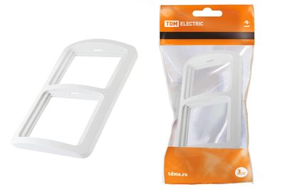 "Рамка 2-ая горизонтальная белая ""Валдай"" TDM" SQ1804-0017