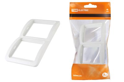 "Рамка 2-ая вертикальная белая ""Валдай"" TDM" SQ1804-0018