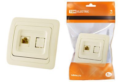 "Розетка компьютерная RJ-45 сл. кость ""Валдай"" TDM" SQ1804-0113