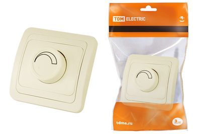 "Светорегулятор (RL, 600Вт) поворотный сл. кость ""Валдай"" TDM" SQ1804-0116