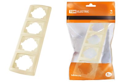 "Рамка 4-х постовая горизонтальная сл. кость ""Онега"" TDM" SQ1805-0055