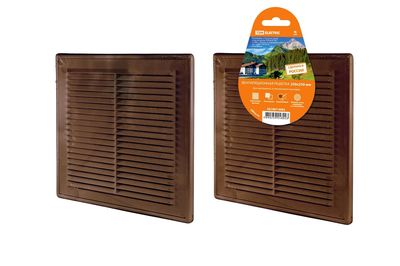"Решетка разъемная с москитной сеткой, 250х250 ""ЭКО"" (коричн.)TDM" SQ1807-0082
